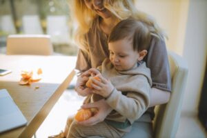 immume boosting baby with fruits